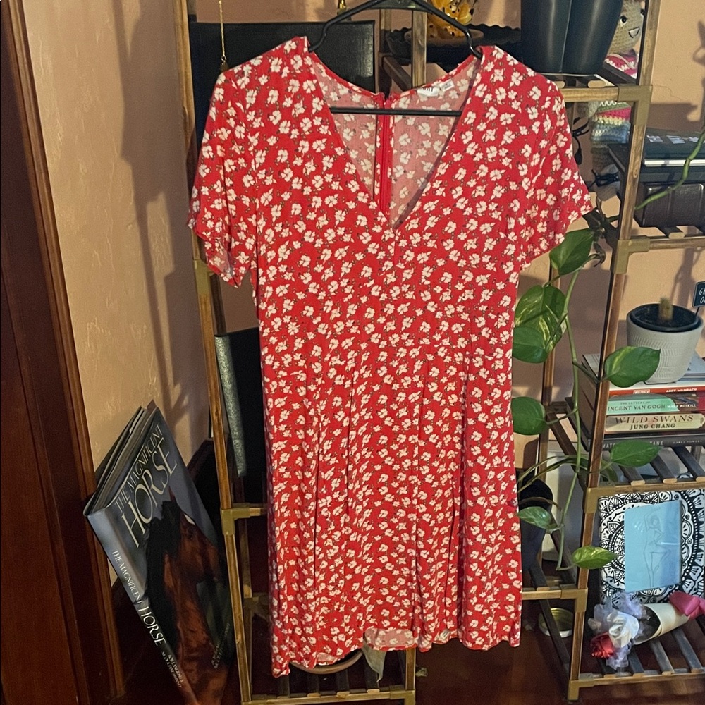 GAP Red and White Floral Dress